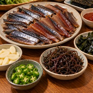 (품질보장) 포항 구룡포 과메기 야채세트, 1개, 10미 20쪽 꽁치 + (야채풀세트)